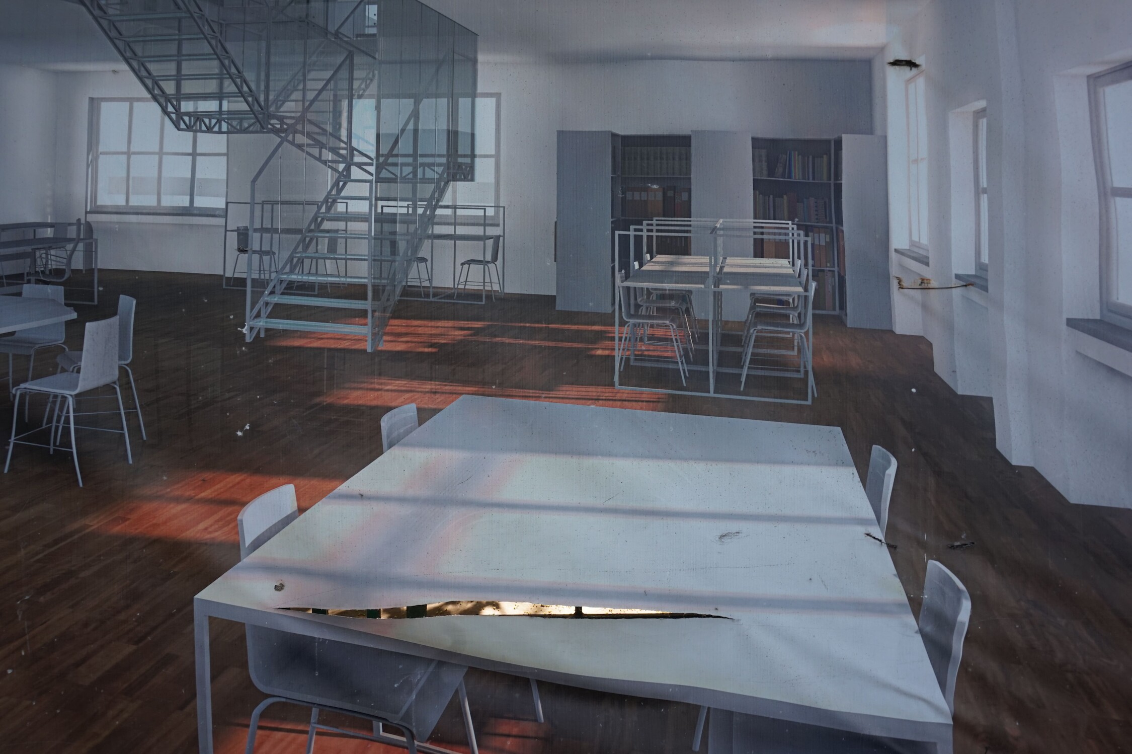 Another Facade (2021) untersucht CGI-Visualisierungen an Baustellen in Tirana, die eine verheißungsvolle Zukunftsstadt inszenieren, während die reale Stadt-entwicklung zunehmend von privaten Interessen und für viele nicht erschwinglichen Immobilien geprägt ist. Die Fotografien zeigen diese künstlichen Zukunftsbilder, deren Szenen zwischen dystopisch und komisch schwanken.  Die Serie reflektiert diese virtuelle Realität und hinterfragt die künstlichen Fassaden, die sie erzeugt.